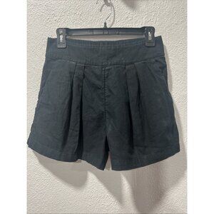 Abercrombie and Fitch Black Linen Blend Pull on Shorts Size S Coastal‎ Beach